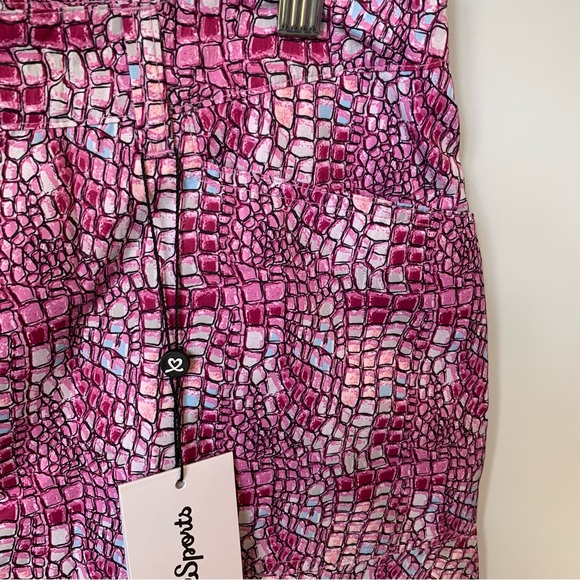 SZ 14 DAILY SPORTS VERONICA COURT SKORT PRINT PINK WHITE MESH SHORT UNDER SKIRT - Picture 3 of 8